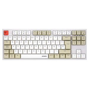 Teclado gaming Royal PBT mecánico blanco D