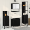 Conjunto de 4 Muebles de Baño Roble Negro Madera de Calidad 1