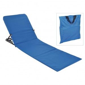 HI Cadeira de praia dobrável de PVC azul D