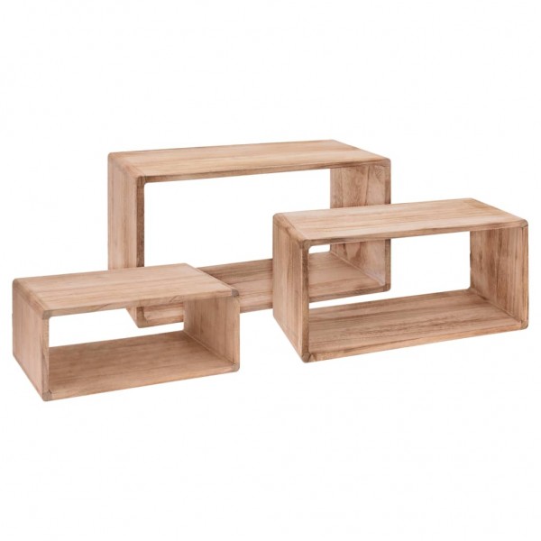 Home&Styling Set de estantes 3 piezas madera de Paulownia D