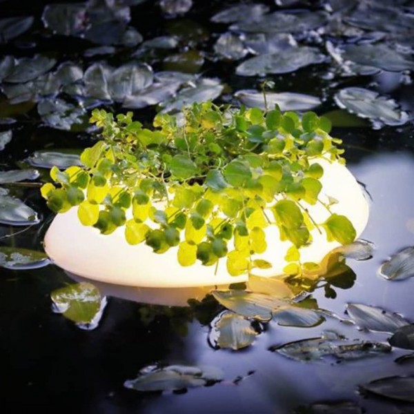 Velda Luz flotante de estanque 3 W blanca ovalada D