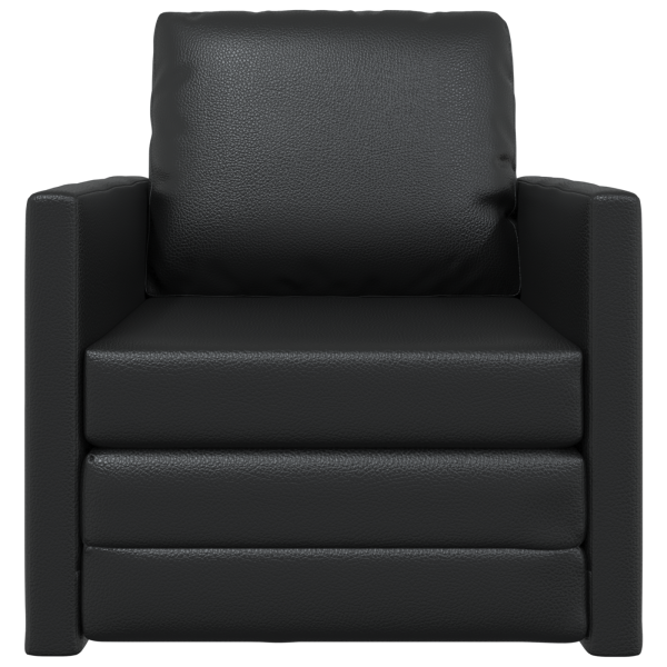 Sillón cama 2 en 1 Negro 74x77x81 cm Cuero Sintético M 5