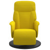 Sillón reclinable con reposapiés terciopelo amarillo 3