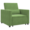 Sillón Convertible 3-en-1 de Terciopelo Verde Claro 2