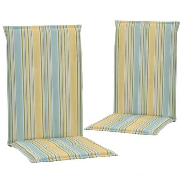 Cojines de sillas jardín 2 uds estampado multicolor 120x50x3 cm D
