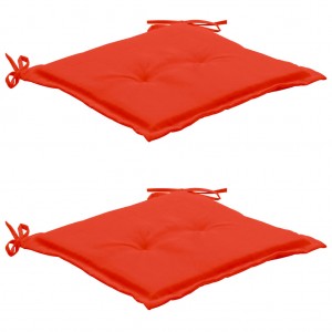 Cojines de silla de jardín 2 uds tela Oxford rojo 50x50x3 cm D