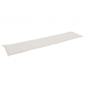 Cusco de banco de jardim tecido Oxford Creme 200x50x3 cm D