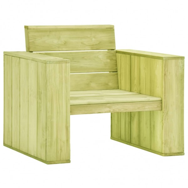 Cadeira de jardim de madeira de pinho impregnada 89x76x76 cm D