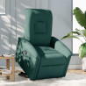 Sillón reclinable elevable tela verde oscuro 2