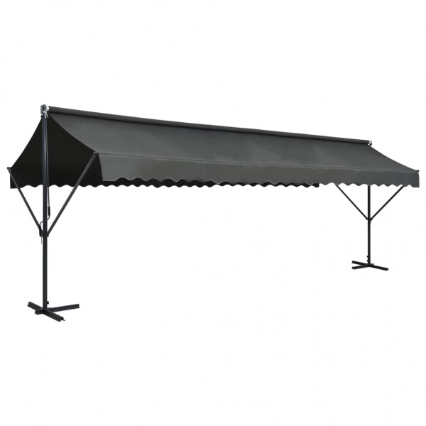 Toldo de pie independiente gris antracita 600x300 cm D