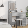 Mesa de tocador  con luces LED en Gris Sonoma - 50x41x135 cm 1