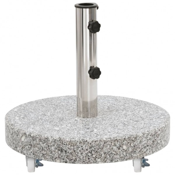 Base de sombrilla redonda de granito gris 30 kg D