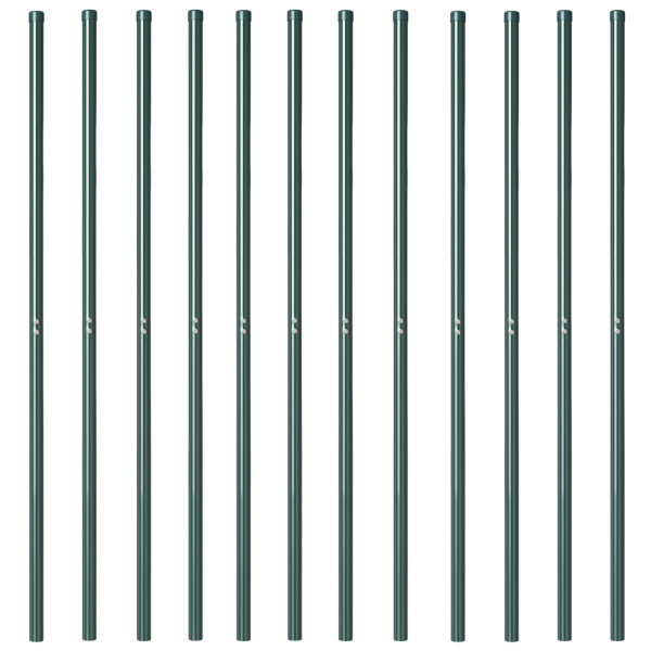 Postes de cerca 12 pcs Verde 210 cm M 3