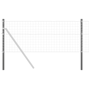 Postes de cerca 12 pcs Gris 60 cm H