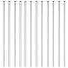 Postes de Cerca 12 pcs Prateado 180 cm Aço galvanizado 3