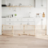 Puerta para perros plegable 4 paneles madera de álamo 320 cm 1