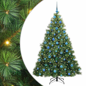 Árbol de Navidad artificial con 300 LED Verde 180 cm PE y PVC H