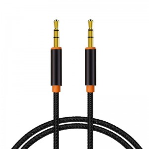 Cable Jack 3.5 mm a Jack 3.5 mm COOL Audio-Audio Nylon Negro (1m) D