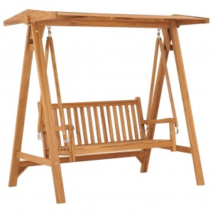 Banco balancín de madera maciza de teca 170 cm D