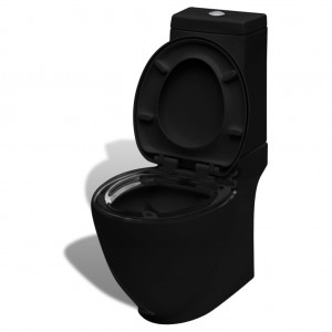 Inodoro WC flujo posterior de cerámica negro D