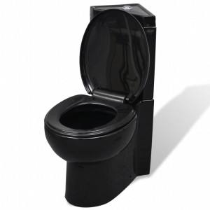 Inodoro WC de esquina cerámica negro D