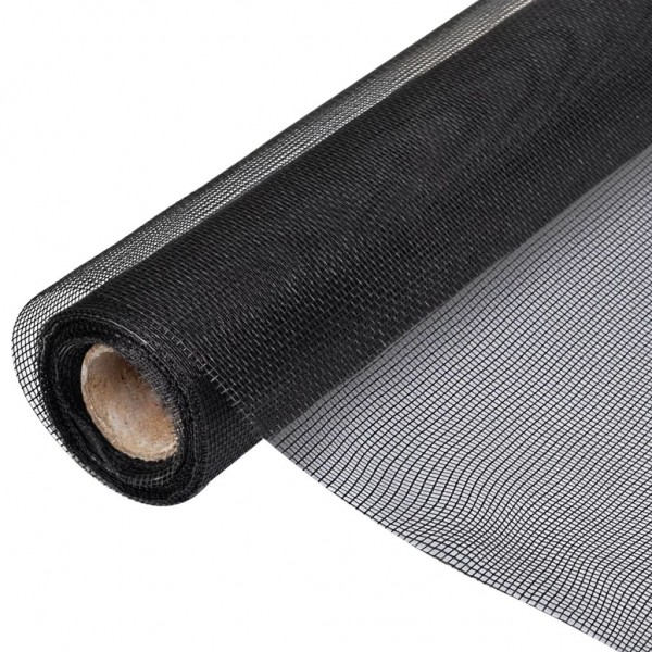 Malla mosquitera de fibra de vidrio negra 100x500 cm D