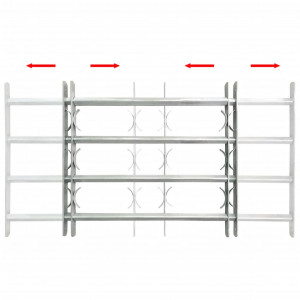 Grelha segurança ajustável p/ janelas com 4 traves 700-1050 mm H