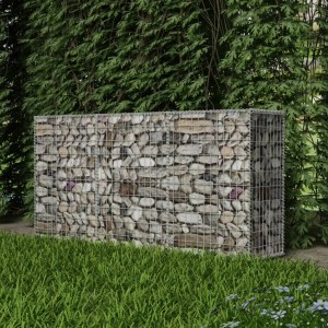 Cesta de muro de gaviones acero galvanizado 200x50x100 cm D