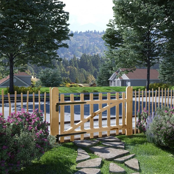 Puerta para valla madera de avellano 100x60 cm D