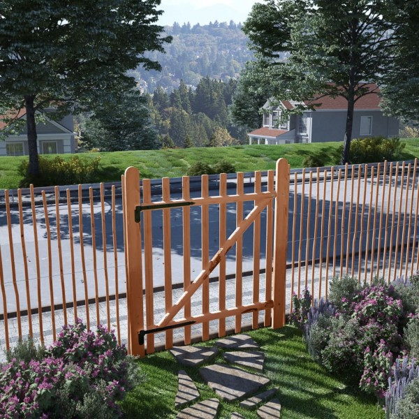Puerta para valla 100x120cm madera de avellano impregnada D