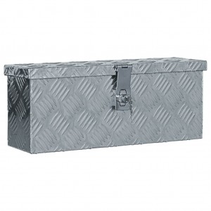 Caja de aluminio 48.5x14x20 cm plateada D