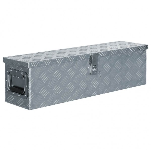 Caja de aluminio 80.5x22x22 cm plateada D