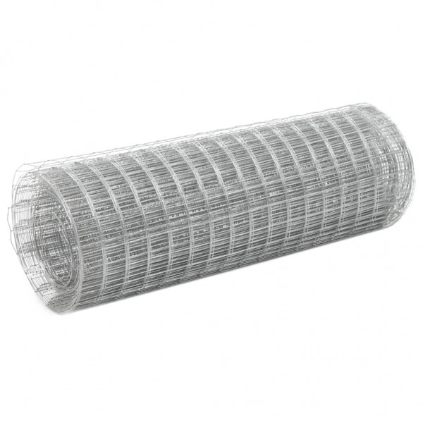 Malla de alambre de acero galvanizado plateada 10x0.5 m D