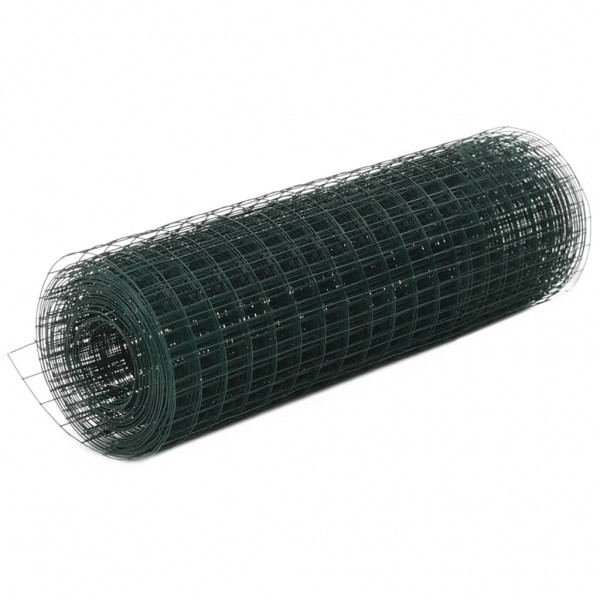 Arame de galinha aço revestimento PVC verde 25x0.5 m D