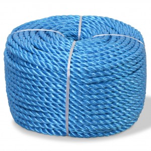 Cuerda torcida de polipropileno 8 mm 500 m azul D