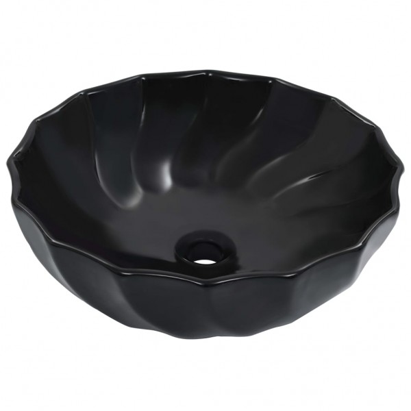 Lavabo 46x17 cm cerámica negro D