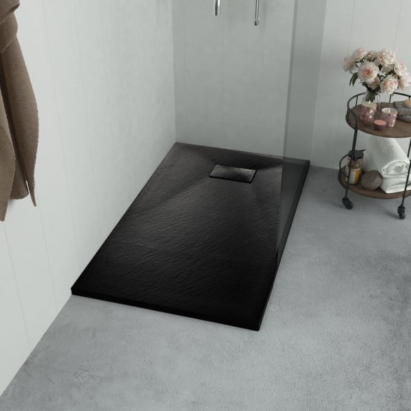 Plato de ducha SMC negro 90x80 cm D