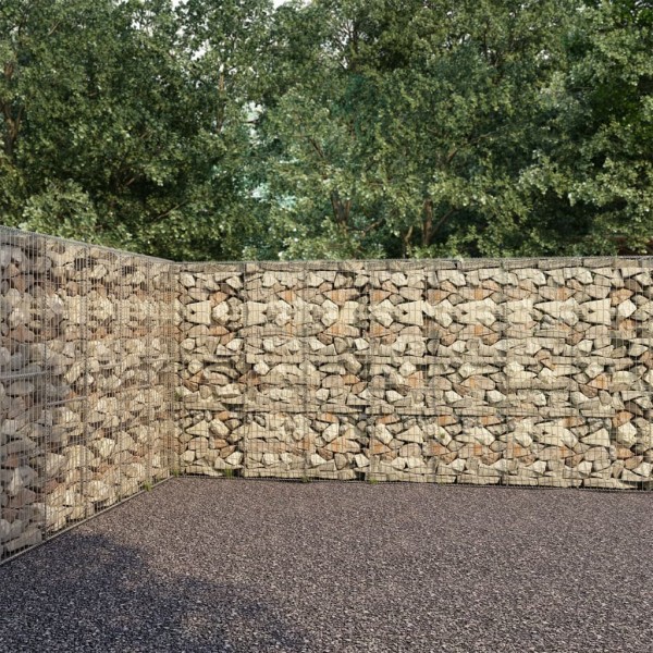Muro de gaviones con cubiertas acero galvanizado 900x50x200 cm D