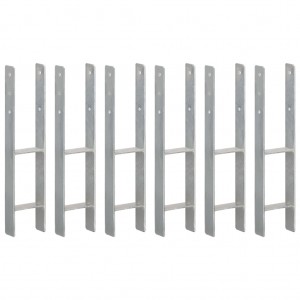 Ancoras de vedação de aço galvanizado prateado 12 x 6 x 60 cm D
