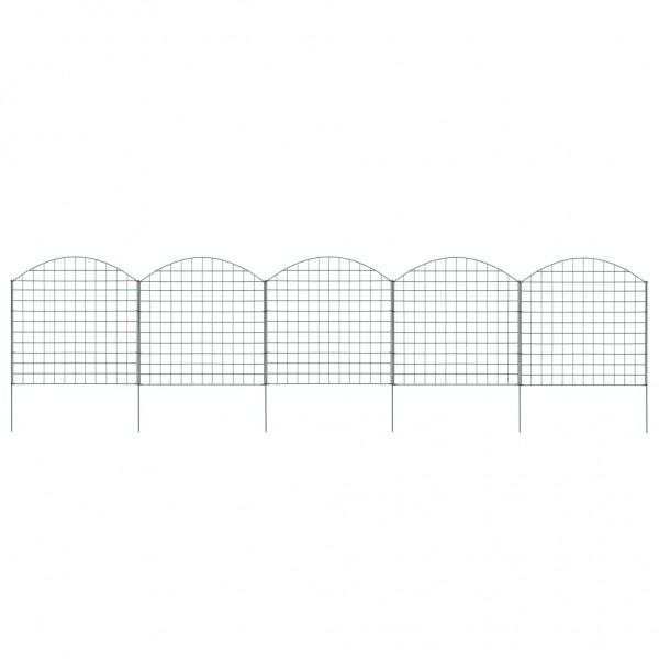 Set de valla de jardín arqueada verde 77.5x78.5 cm D