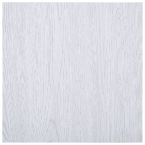 Lamas de piso autoadhesivas de PVC branco 5,11 m2 D