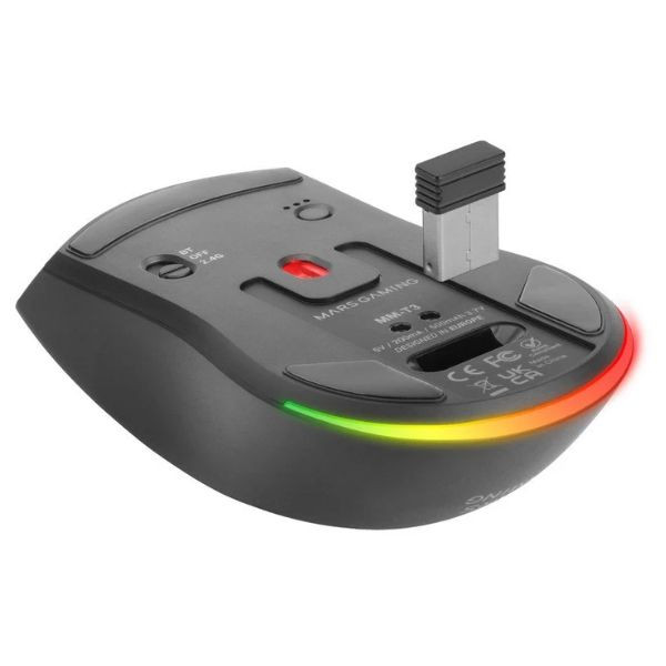 Ratón inalámbrico Mars Gaming MM-T3 negro M 5