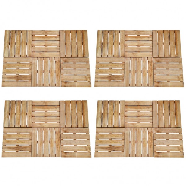 Telas de varanda 24 unidades madeira marrom 50x50 cm D