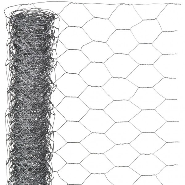 Nature Malla de alambre hexagonal acero galvanizado 0.5x10 m 25 mm D