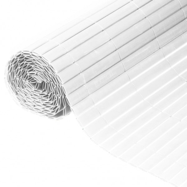 Nature Parede canhão de ocultação jardim duplo lado PVC branco 1.5x3 m D