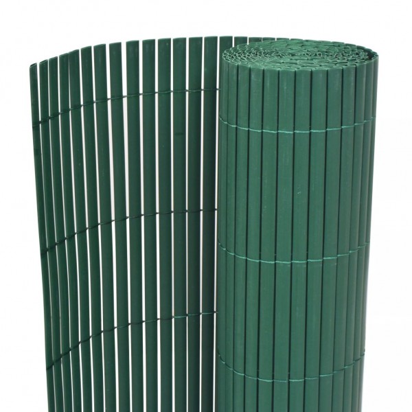 Valla de jardín de doble cara PVC verde 90x300 cm D