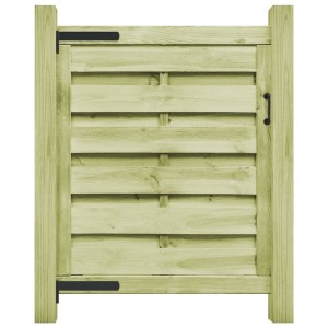 Puerta de valla madera de pino impregnada verde 100x100 cm D