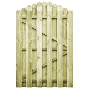 Puerta de valla de madera de pino impregnada 100x150 cm D