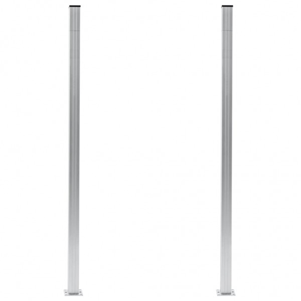 Postes de valla 2 unidades aluminio 185 cm D