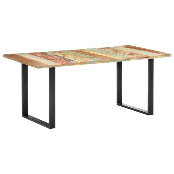 Mesa de jantar de madeira maciça reciclada 180x90x76 cm D